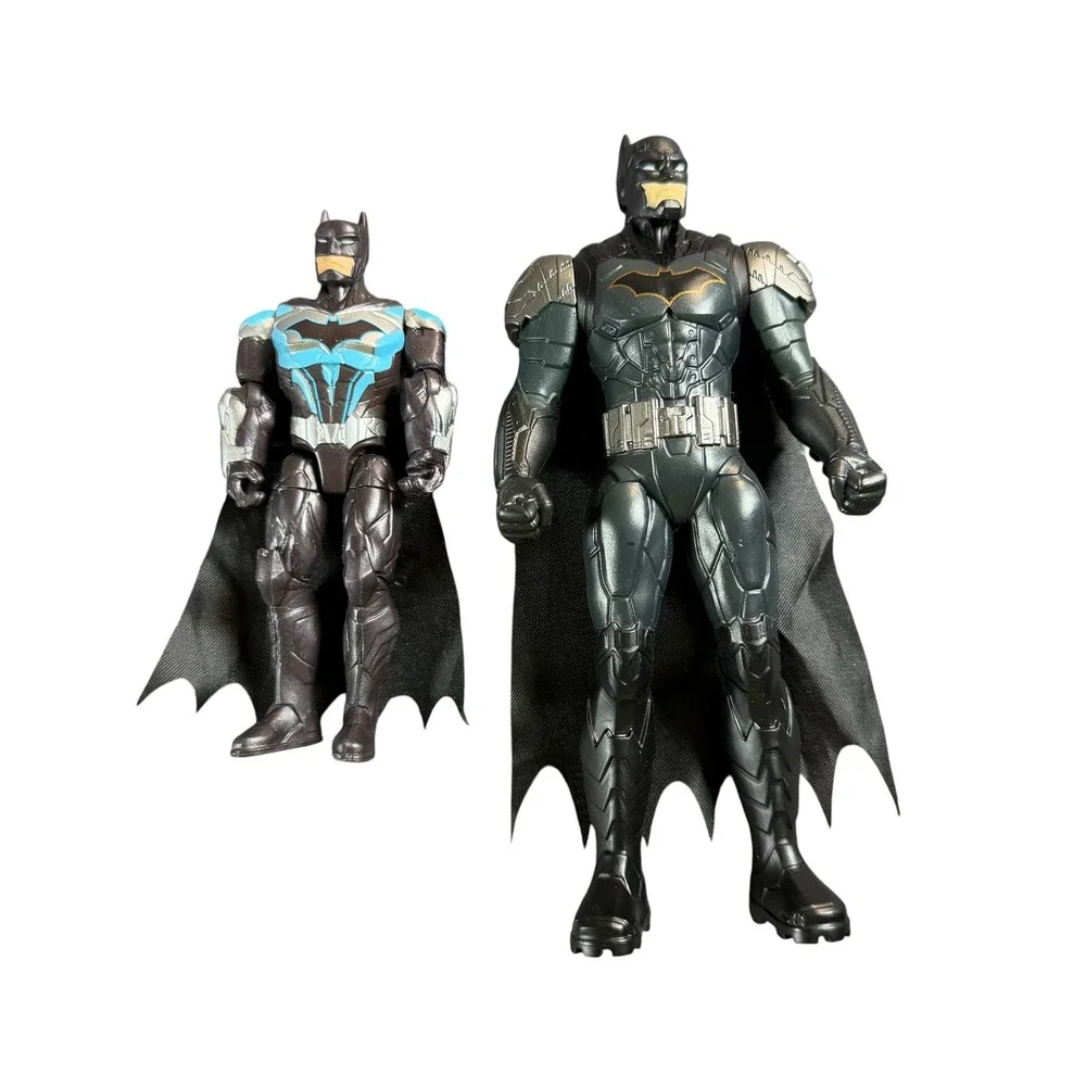 DC Comics Batman Action Figure Set 12 Inch Armored & 6 Inch Blue Chest Figures